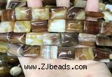 CAA4226 15.5 inches 13*18mm rectangle line agate beads wholesale