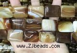 CAA4228 15.5 inches 18*25mm rectangle line agate beads wholesale