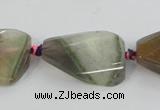 CAA427 22*30mm faceted & twisted teardrop agate druzy geode beads