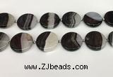 CAA4351 15.5 inches 30mm flat round agate druzy geode beads