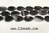 CAA4353 15.5 inches 22*30mm flat teardrop agate druzy geode beads