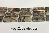CAA4358 15.5 inches 20*40mm rectangle rainforest agate beads