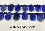 CAA4365 Top drilled 20*30mm freeform dragon veins agate beads