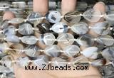 CAA4375 15.5 inches 12*16mm flat teardrop Montana agate beads