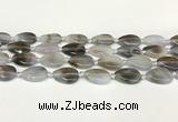 CAA4389 15.5 inches 15*20mm flat teardrop Montana agate beads