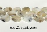 CAA4392 15.5 inches 30*30mm flat round Montana agate beads