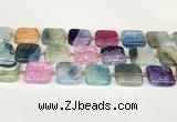 CAA4423 15.5 inches 20*20mm square agate druzy geode beads