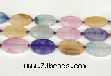 CAA4437 15.5 inches 25*35mm oval agate druzy geode beads