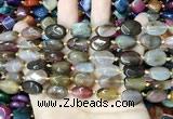 CAA4464 15.5 inches 12*16mm oval dragon veins agate beads