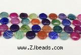 CAA4491 15.5 inches 18mm flat round dragon veins agate beads