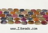 CAA4502 15.5 inches 10*14mm rectangle dragon veins agate beads