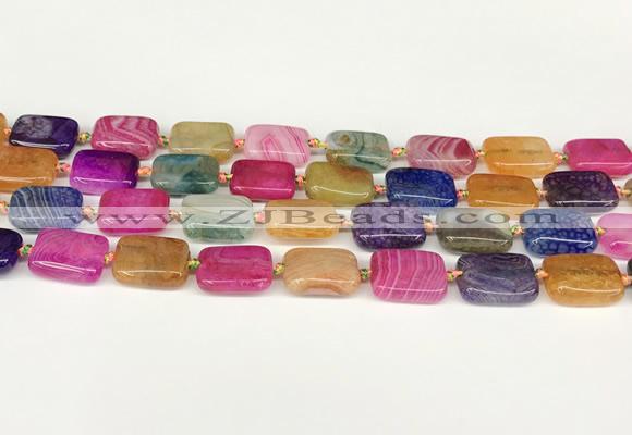 CAA4504 15.5 inches 13*18mm rectangle dragon veins agate beads