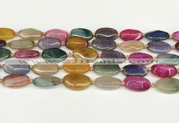 CAA4511 15.5 inches 13*20mm oval dragon veins agate beads