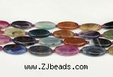 CAA4514 15.5 inches 15*30mm oval dragon veins agate beads