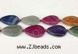 CAA4532 15.5 inches 25*35mm flat teardrop dragon veins agate beads