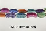 CAA4541 15.5 inches 22*32mm - 25*35mm freefrom agate druzy geode beads