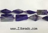 CAA4545 15.5 inches 20*28mm - 21*42mm pyramid agate druzy geode beads