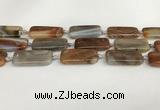 CAA4552 15.5 inches 15*30mm rectangle banded agate beads wholesale