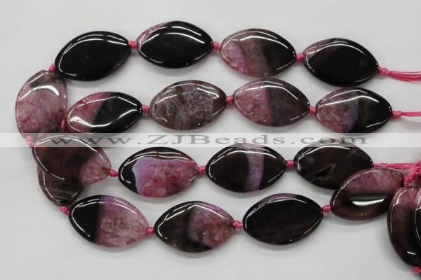 CAA456 15.5 inches 25*40mm marquise agate druzy geode beads