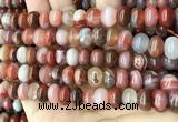 CAA4564 15.5 inches 7*11mm - 8*12mm rondelle south red agate beads
