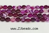 CAA4590 15.5 inches 12mm flat round banded agate beads wholesale