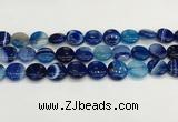 CAA4601 15.5 inches 14mm flat round banded agate beads wholesale