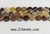 CAA4604 15.5 inches 16mm flat round banded agate beads wholesale