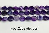 CAA4605 15.5 inches 16mm flat round banded agate beads wholesale