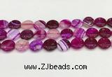 CAA4606 15.5 inches 16mm flat round banded agate beads wholesale