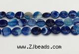 CAA4609 15.5 inches 16mm flat round banded agate beads wholesale