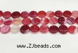 CAA4615 15.5 inches 18mm flat round banded agate beads wholesale