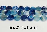 CAA4625 15.5 inches 20mm flat round banded agate beads wholesale