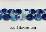 CAA4633 15.5 inches 25mm flat round banded agate beads wholesale