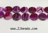 CAA4638 15.5 inches 30mm flat round banded agate beads wholesale