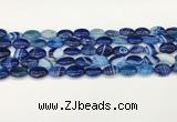 CAA4650 15.5 inches 10*14mm oval banded agate beads wholesale