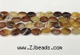 CAA4653 15.5 inches 12*16mm oval banded agate beads wholesale