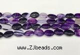 CAA4654 15.5 inches 12*16mm oval banded agate beads wholesale