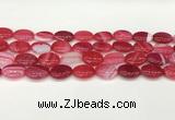 CAA4656 15.5 inches 12*16mm oval banded agate beads wholesale