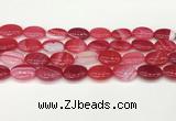 CAA4664 15.5 inches 13*18mm oval banded agate beads wholesale