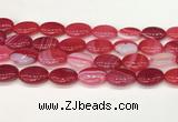 CAA4672 15.5 inches 15*20mm oval banded agate beads wholesale