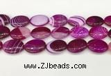 CAA4679 15.5 inches 18*25mm oval banded agate beads wholesale