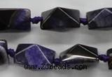 CAA468 15.5 inches 16*16*20mm pyramid agate druzy geode beads