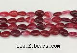 CAA4697 15.5 inches 12*16mm flat teardrop banded agate beads wholesale