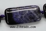CAA470 15.5 inches 20*40mm rectangle agate druzy geode beads