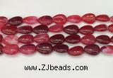 CAA4705 15.5 inches 13*18mm flat teardrop banded agate beads wholesale