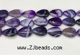 CAA4719 15.5 inches 18*25mm flat teardrop banded agate beads wholesale