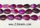 CAA4720 15.5 inches 18*25mm flat teardrop banded agate beads wholesale