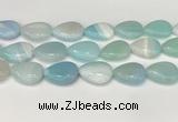 CAA4722 15.5 inches 18*25mm flat teardrop banded agate beads wholesale