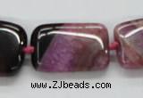 CAA473 15.5 inches 18*28mm rectangle agate druzy geode beads