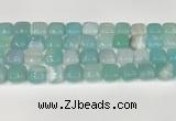 CAA4738 15.5 inches 12*12mm square banded agate beads wholesale